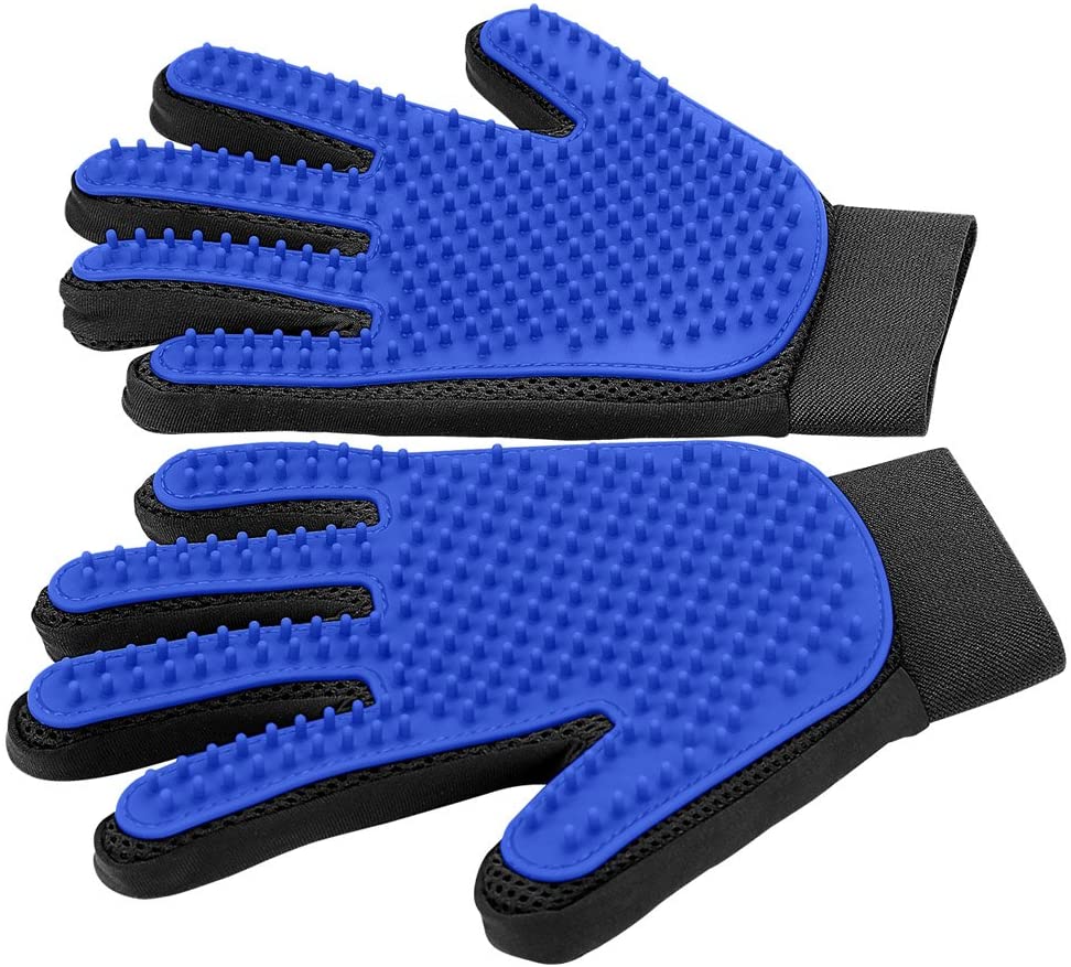 Efficient Pet Hair Remover Mitt Gentle Deshedding Brush Grooming Pet Bathing Massage Brush Mitt