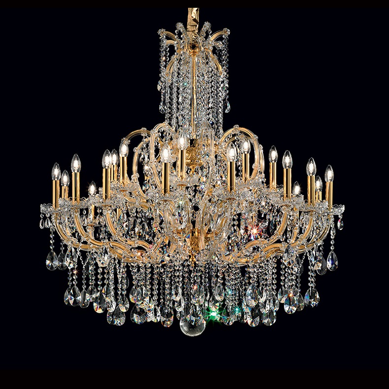 Modern iron crystal chandelier large hotel maria theresa crystal chandelier luxury