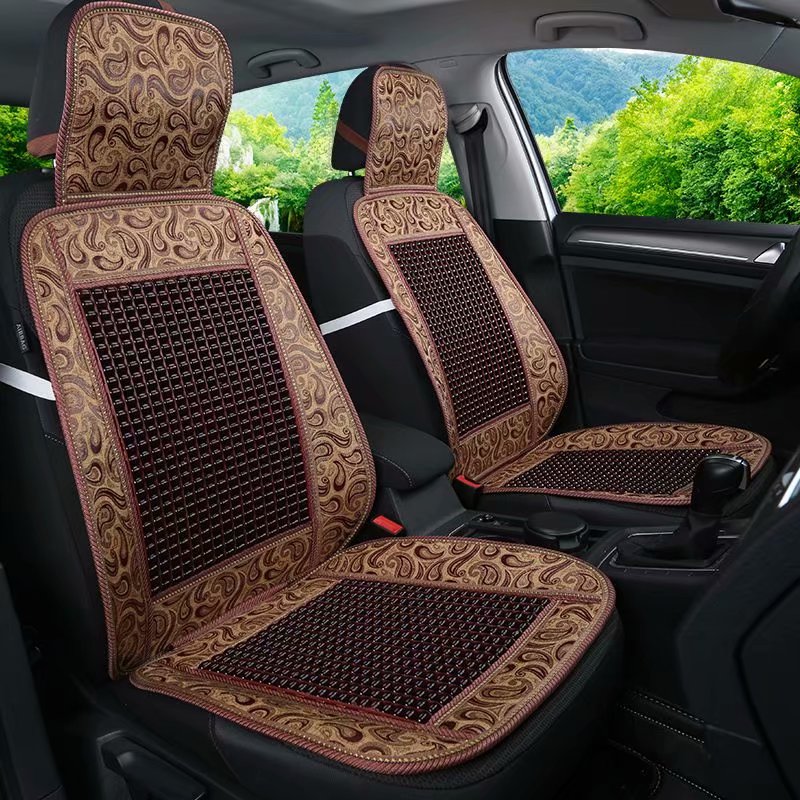 Wooden bead cooling summer car seat cushion universal fit