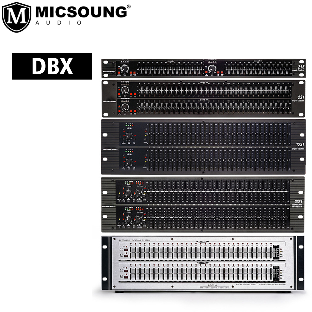 DBX 215 двухканальный 2x15 сегментный эквалайзер Аудио профессиональный