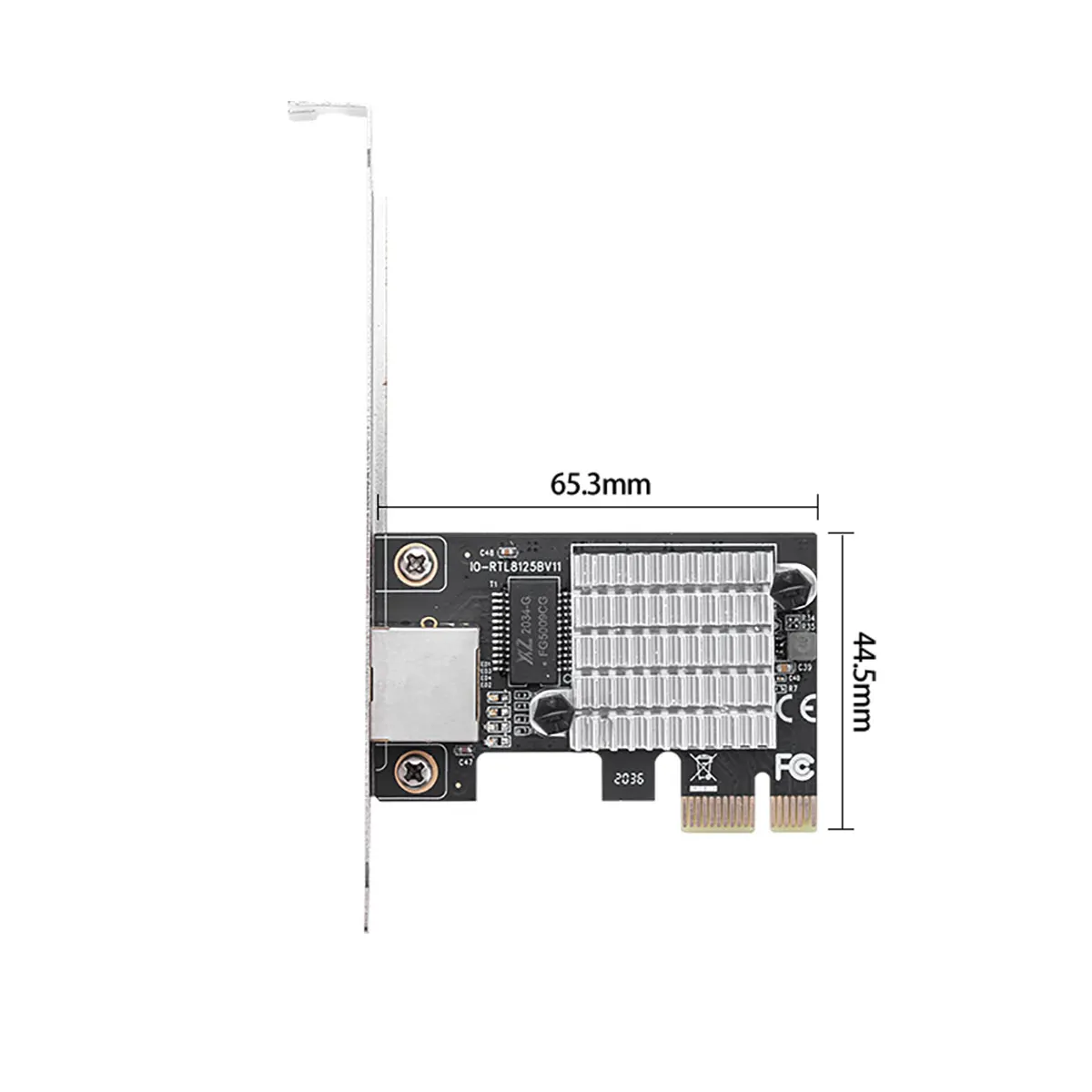 IOCREST 2.5GBase-T PCIe Network Adapter With 1 Port 2500/1000/100Mbps PCI Express Gigabit Ethernet Card