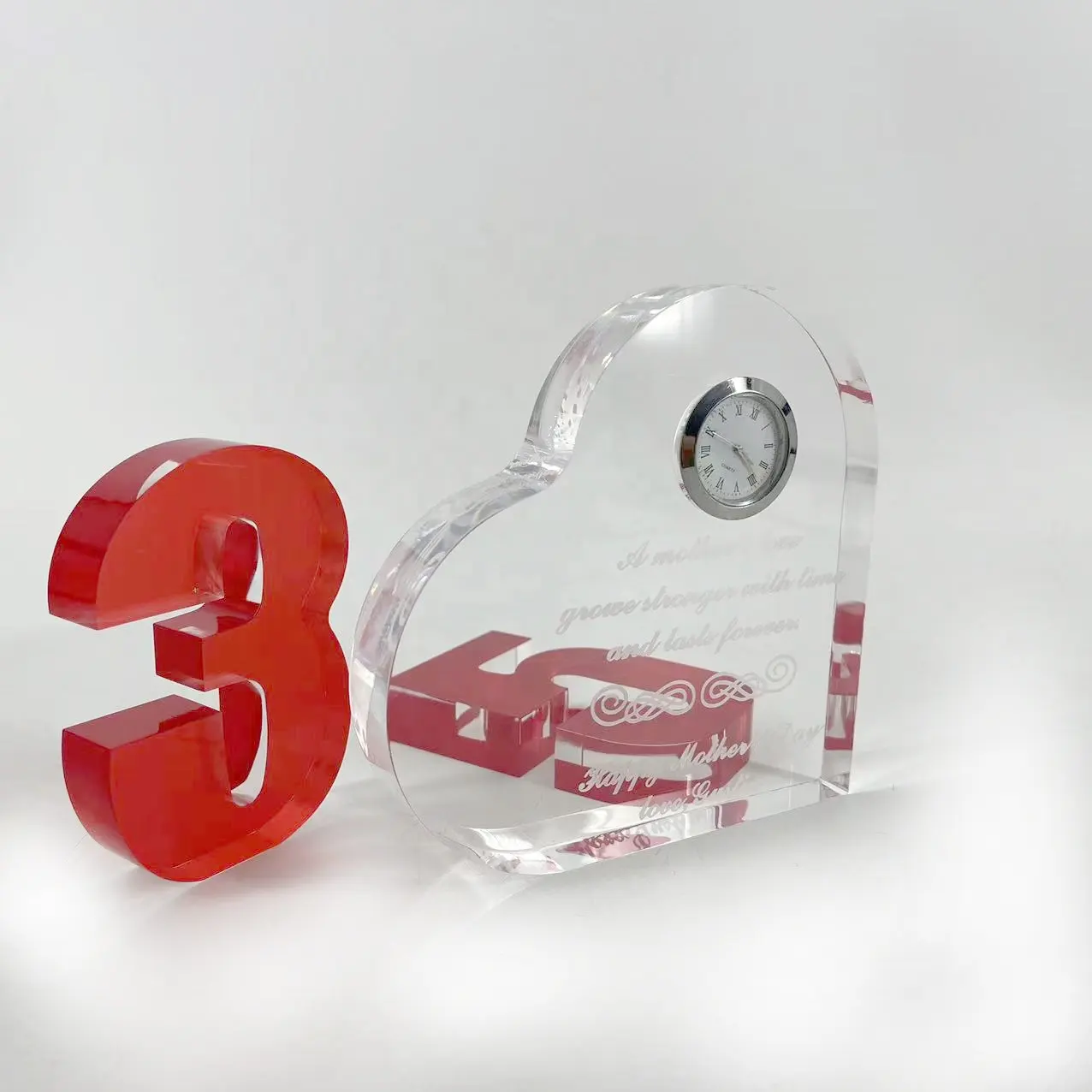 Customized Logo High Transparent Acrylic Sign Block Table Top Souvenir Block Acrylic Display Board