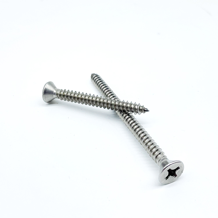 Din7982 Cross Recessed Carbon Steel Countersunk Flat Head Self-Tapping Screws for Metal