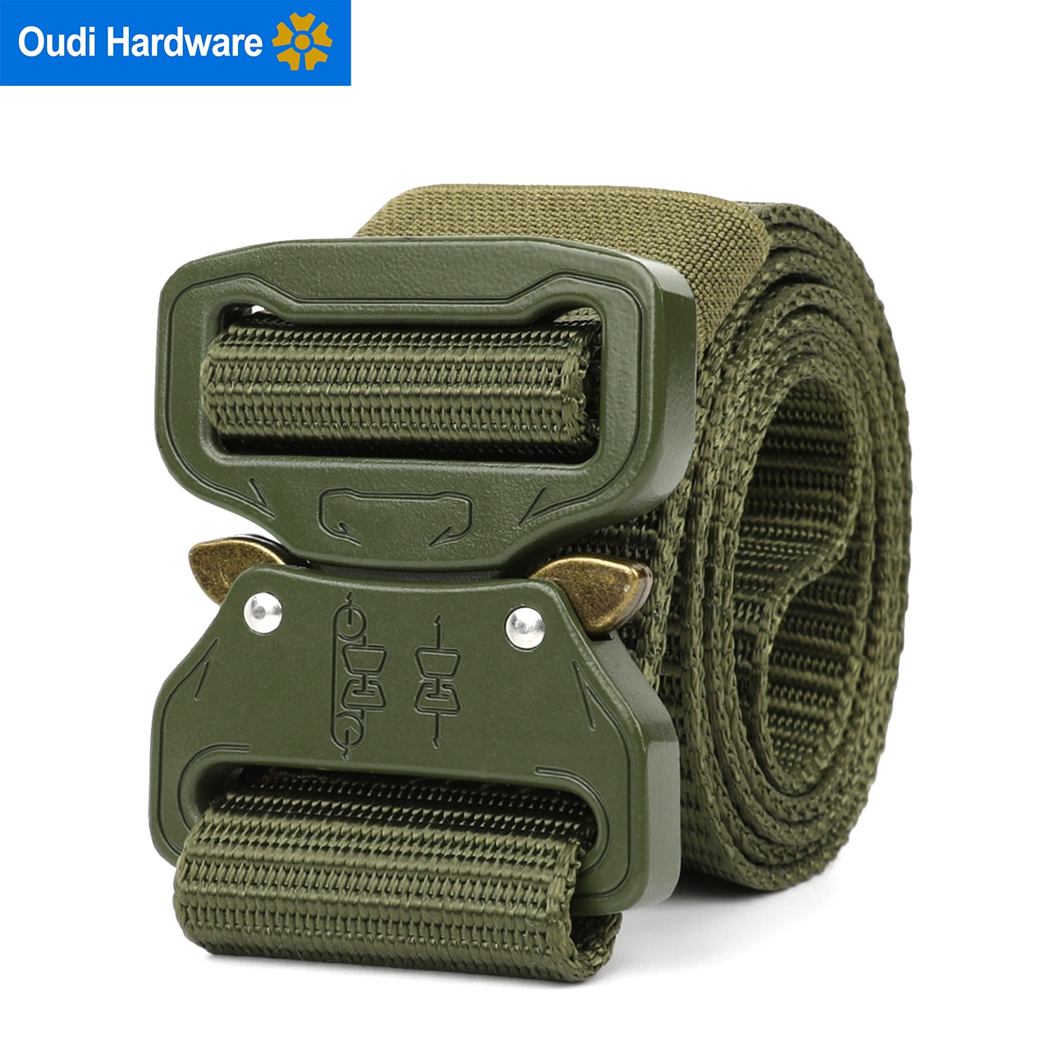 T5003 High Quality Quick Release Green Metal Buckle Tactical belt Fabric For Men