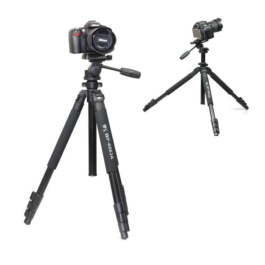Good Weifeng Metal Tripod Head WF 6663 Professional 3 ways pan Dismount table Quick release plate 6663A for Canon Camera tripod