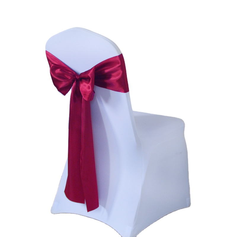 Wedding White Satin Chair Sashes Cover Bow Hot Sale Decorative Cheap Wholesale
