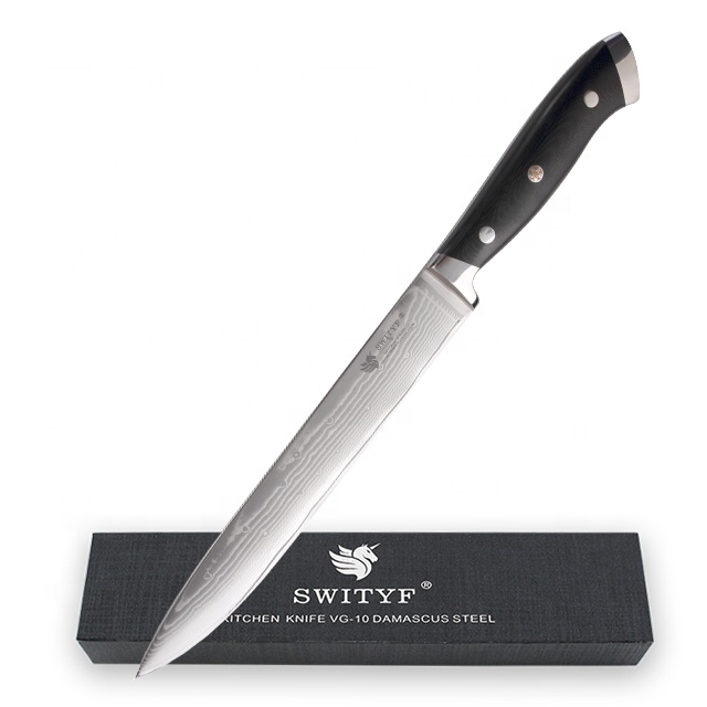 Chinese professional Beacon Meat Long Smoked Salmon Large Slicing Knife
