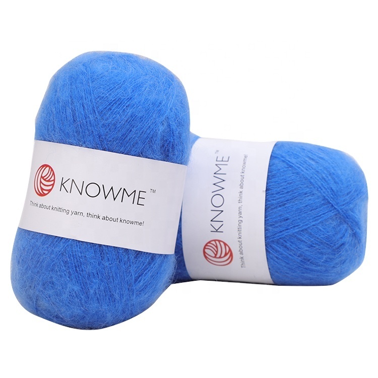 Yarn 20% Wool 80% Mohair Yarn Sequined Fine Mohair yarn for hand knitting 50g ball