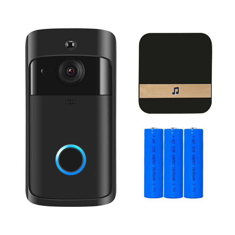 Cheap Video Doorbell Wireless Wifi Camera With Chime 3 pcs Battery Cloud Storage Night Version Wide Angle Motion Detection