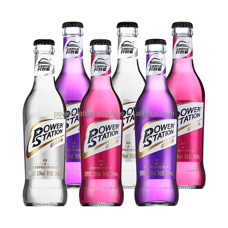 Power Station Grape flavor low alcohol drinks Mixed Grapes Soda Wine Elegance beverage cocktail for 2024