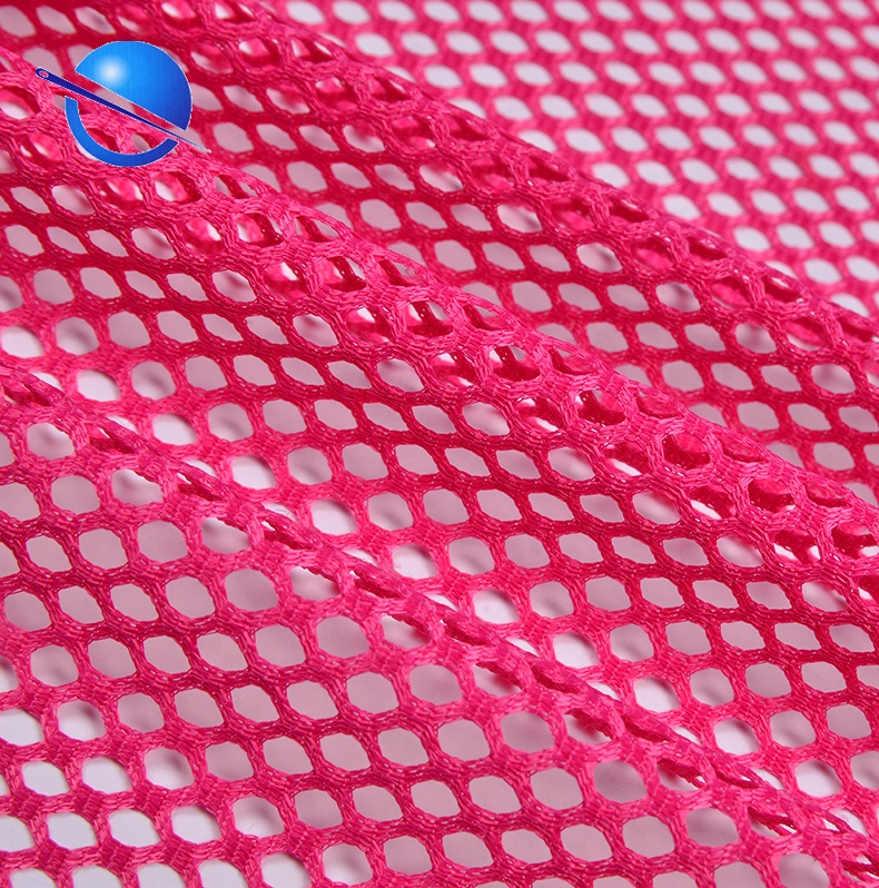 100 polyester tricot hex mesh fabric for shoes and backpack