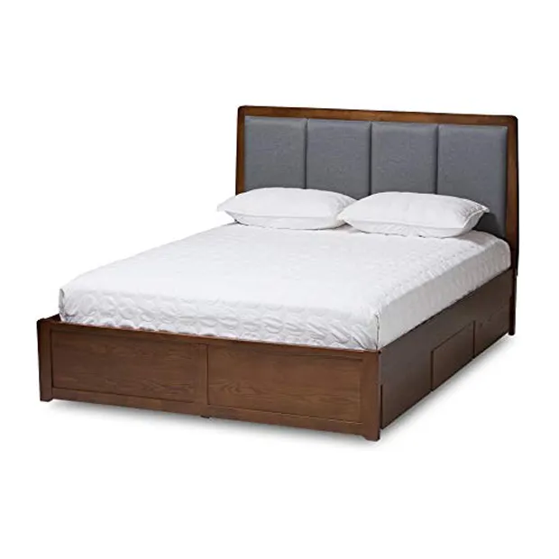 Eco friendly particle board furniture wood double bed designs for kids for bedroom