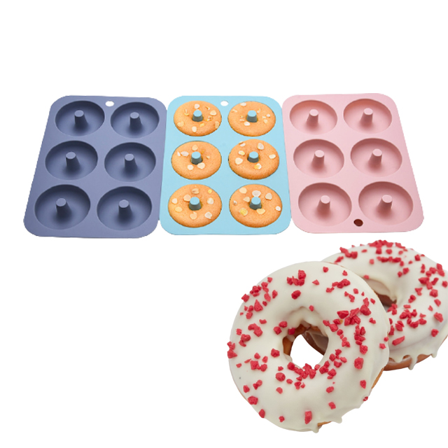 Easy Remove Donut Baking Mold Silicone Sushi Mold Sushi Tray Doughnut Maker Cake Bake Mold