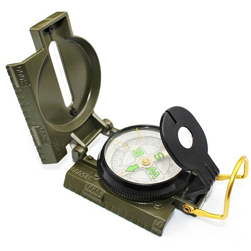 Portable Compass Military Outdoor Camping Folding Len Compass Hiking Survival Trip Precise Navigation
