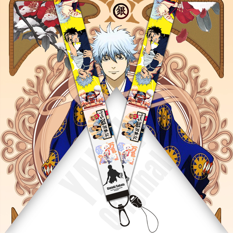 Шнурок для мобильного телефона, плетеный браслет, аниме Gintama, шнурок, брелок