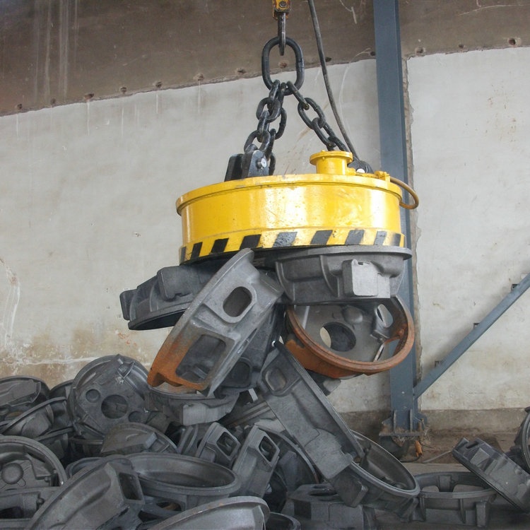 DC Steel Slab / Plates Industrial Crane Round Circular Electro Lifting Magnet 5000kg