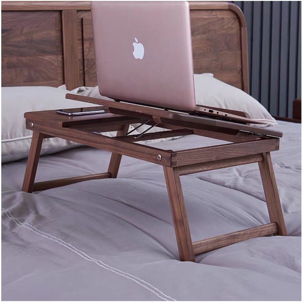 The Lapmate modern bamboo computer desk Foldable Laptop Table Working on Bed Laptop Table Foldable