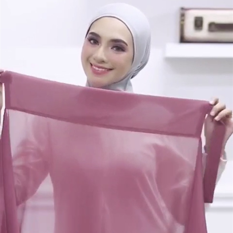 Fashion Turban Headwrap Muslim Women Breathable Islam Long Wrap Hijabs Headband Bandage Non-Slip Plain Color Chiffon Hijab Scarf