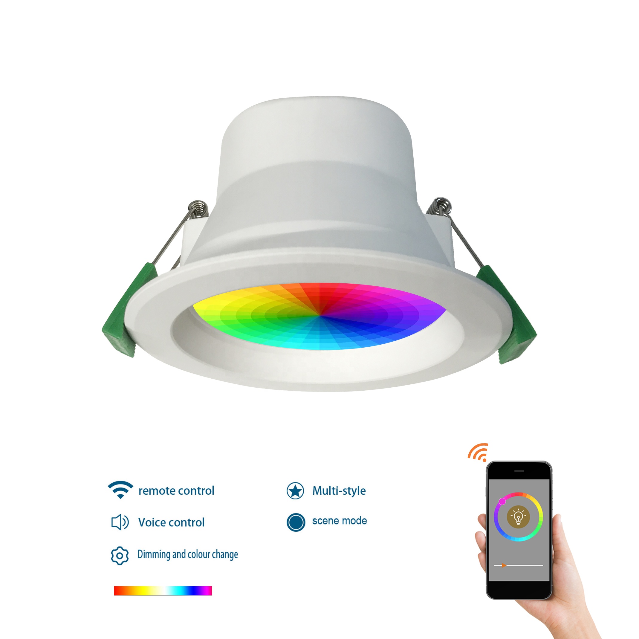 Tuya Smart Life SAA Smart Wifi Led Ceiling Downlight RGB+C/W With AU Plug