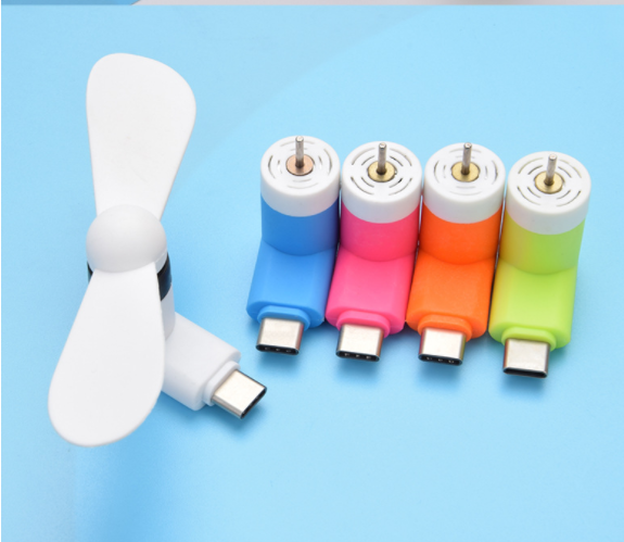 Оригинальный USB-вентилятор, супертихий маленький портативный гибкий мини-вентилятор с otg-портом для iphone, портативная мощность ноутбука