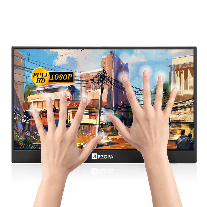 Amazon Лучшие продажи ODM LCD 17,3 4k портативный монитор тройной экран игровой монитор сенсорный экран ноутбук для ps4 ps5 pc супер тонкий