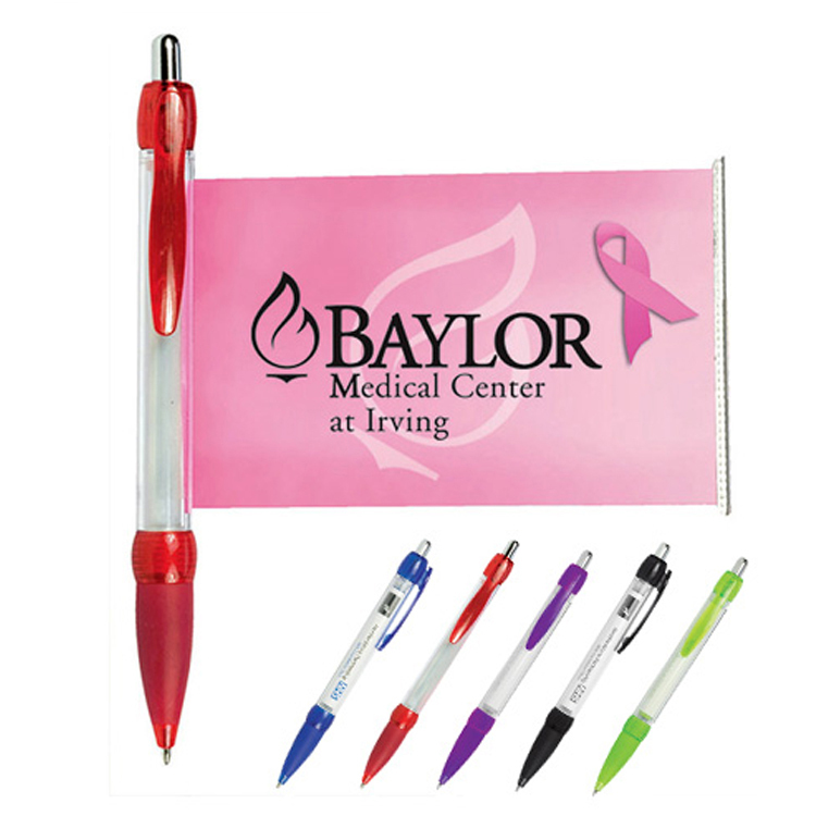 Longorgeous Promotional Customized Advertising Banner Pen Plastic SCROLL Message Pen with Roll Out Paper banner pen