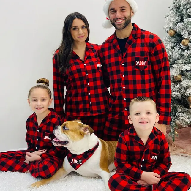 Hot Sale Family Sleepwear Sets Luxury Family Photoshoot Shirts Christmas Pajamas Kids