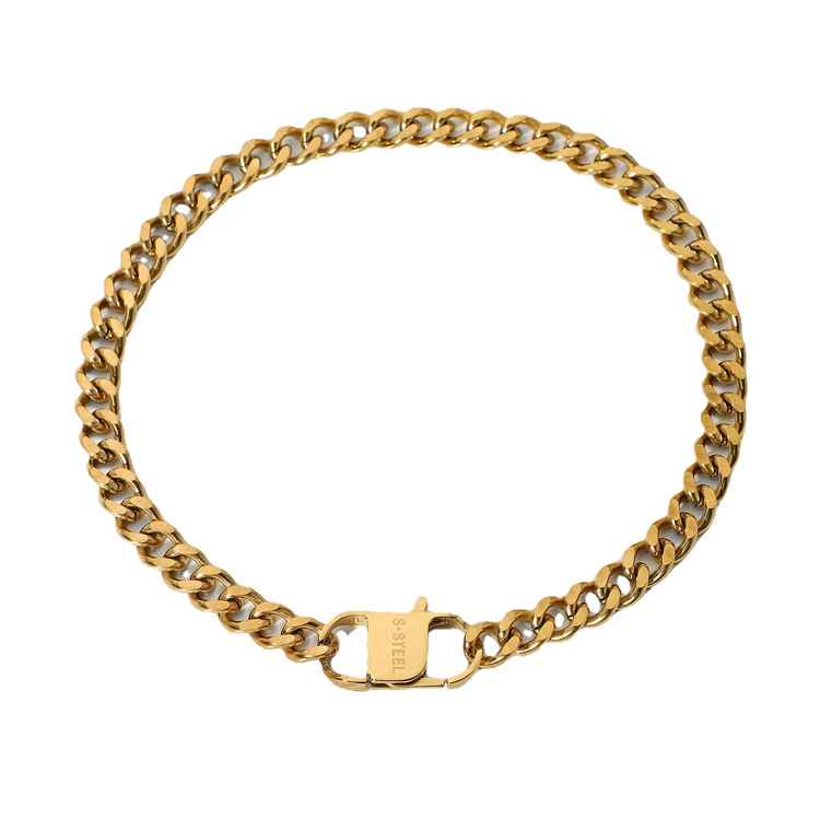 10mm Thick chunky chain short necklace large clasp lock stainless steel necklace 14K gold cuban link necklace choker for women