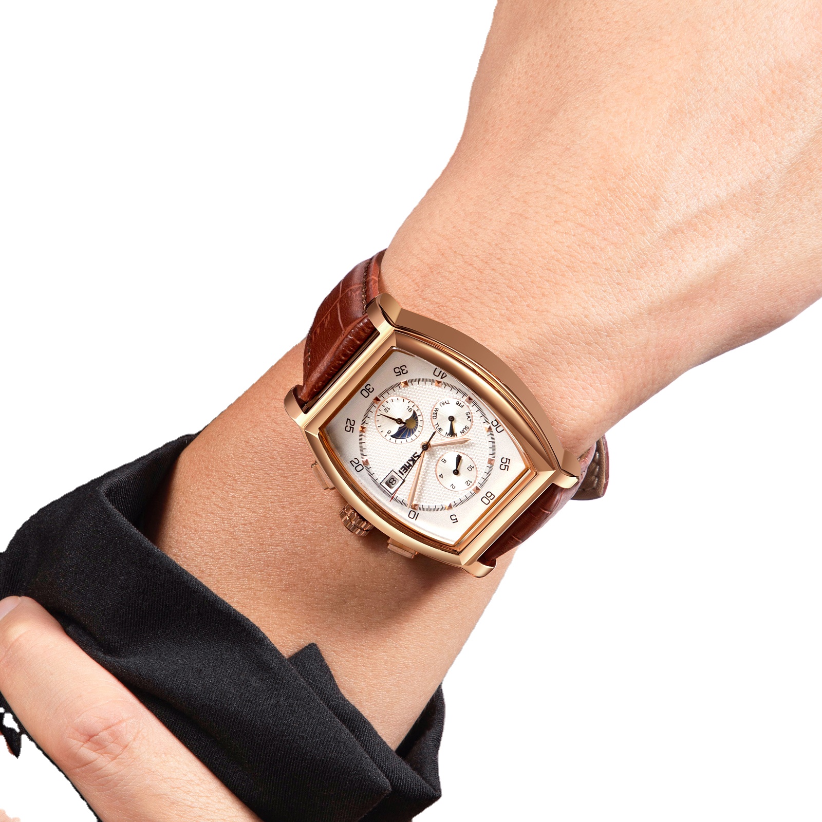 SKMEI 9247 watches men wrist square face luxury women watch suitable for business men automatic mechanical watch