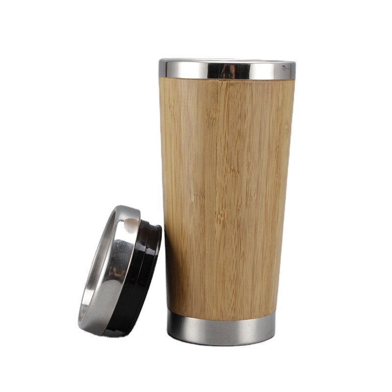 BPA Free Eco Friendly Classic Original Bamboo Stainless Steel Tea Coffee Mug Tumbler