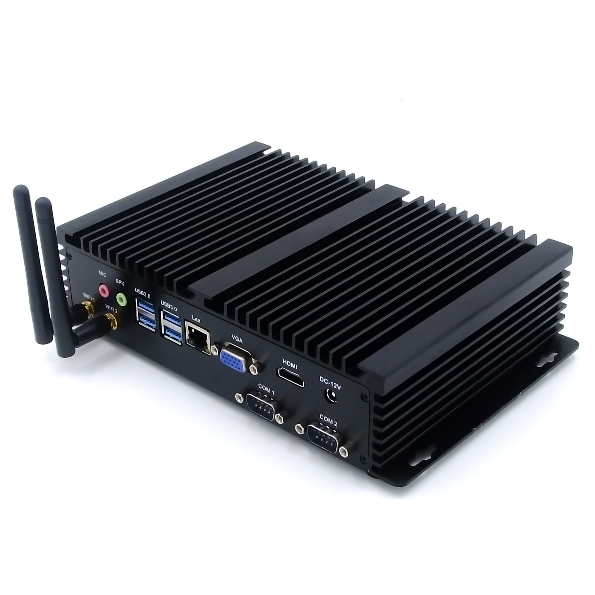 4K 3D mini game pc host barebone 1007u 1037u linux ubuntu OS fanless industrial pc