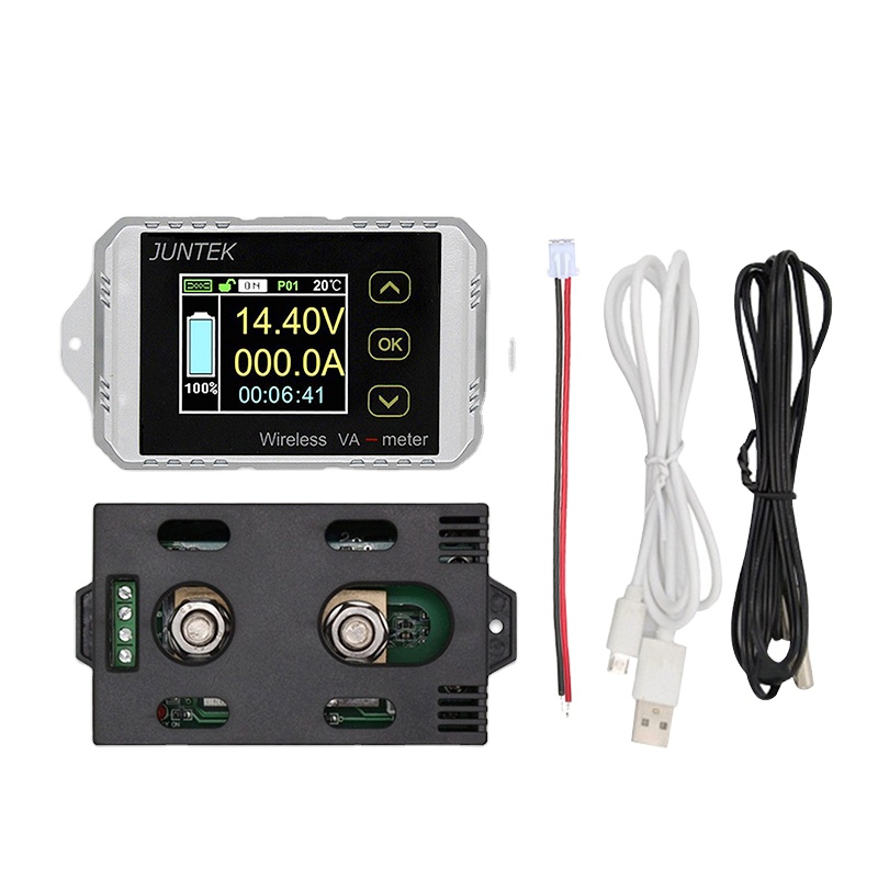 VAT1100 100V 100A LCD Digital Wireless DC Voltage Current VA Meter Car Battery Monitor Coulometer Coulomb Counter Wattmeter