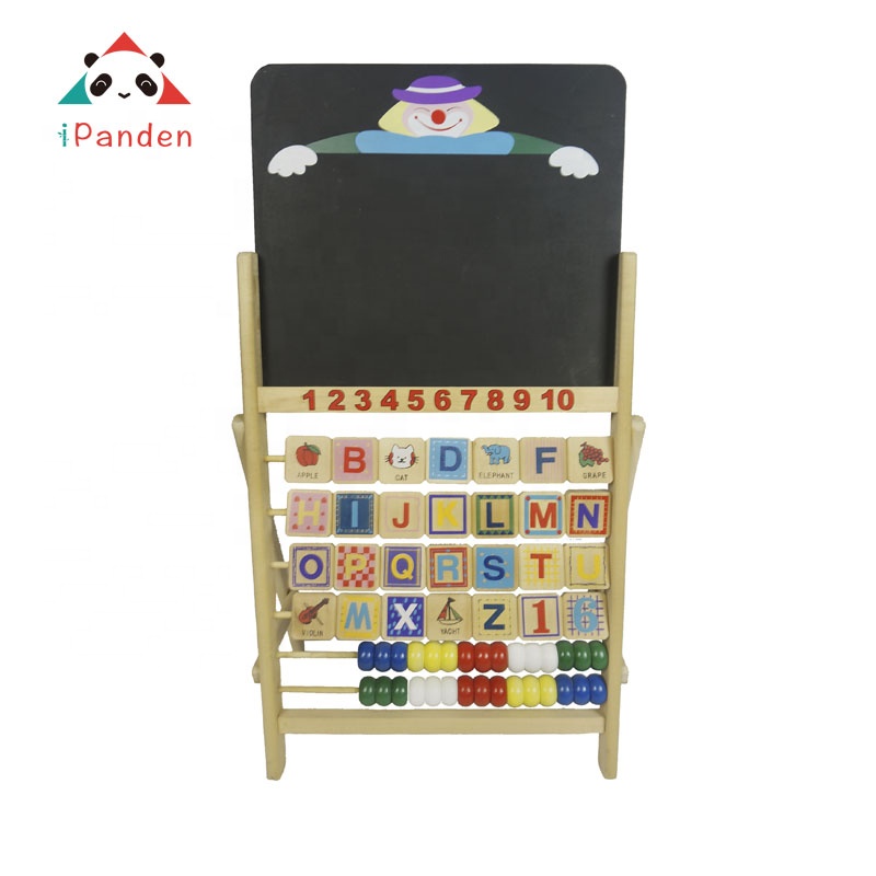 Wooden Double-Sided Magnetic Detachable Easel Children Drawing Board Wooden 3-in-1 Tabletop Easel Drawing Board juguetes didctic