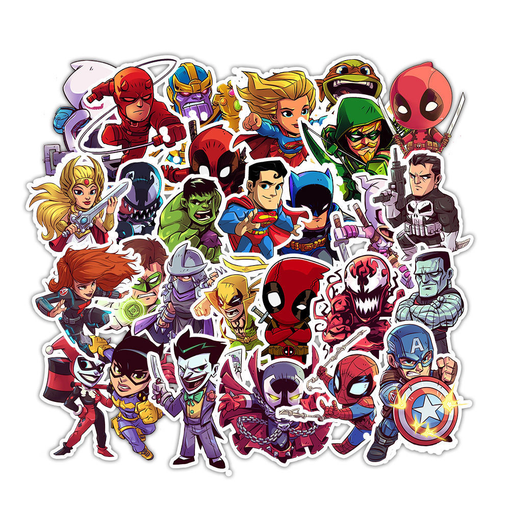 50pcs Cute Anime Stickers Toys for Children Kids Stationery Mobile Phone Laptop Carton Decal Stickers