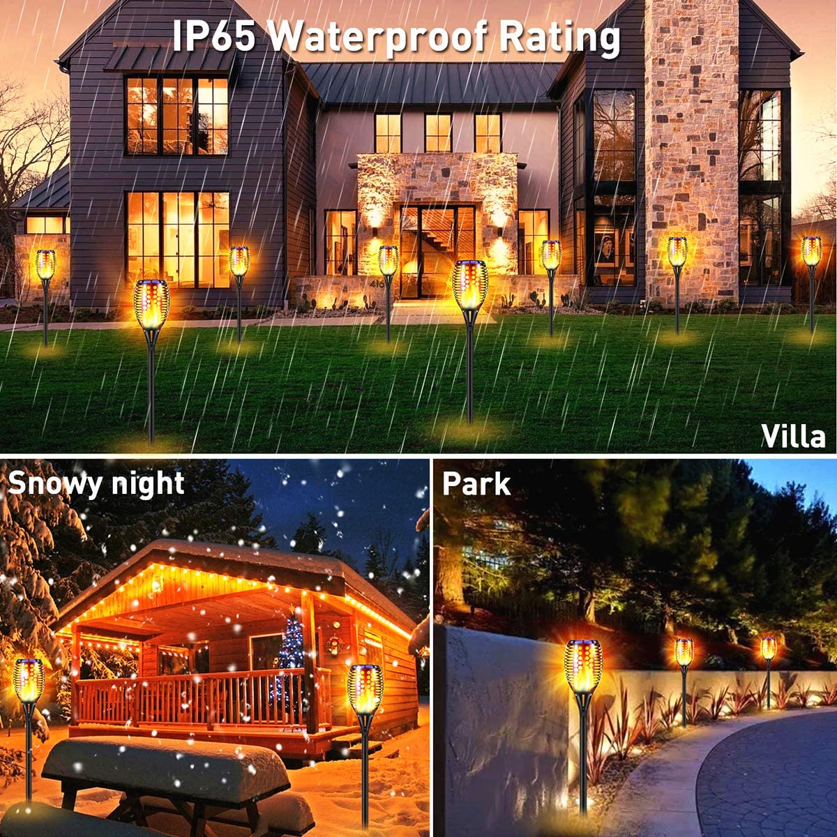 Long Hours Yard Standing Lamp Outdoor Metal Black Led Solar Garden Light Silicon Waterproof Luminous Street Body Lighting Time