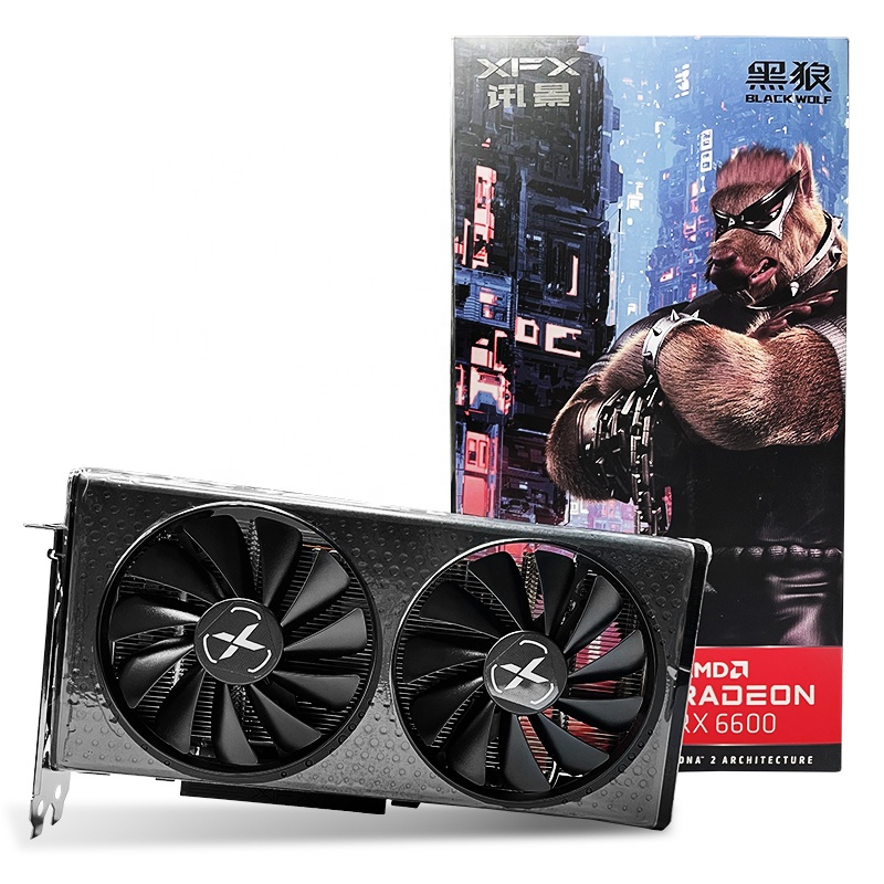 В наличии XFX AMD Radeon RX 6600 XT мех 2X 8G видеокарта с 128-bit GDDR6 vga карты RX 6600XT
