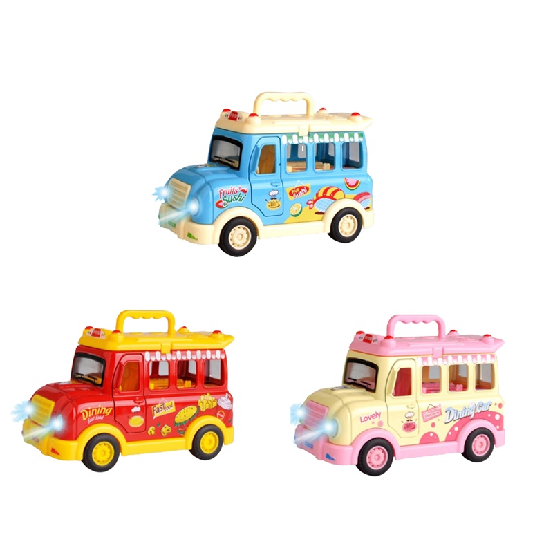 QSTOYS, модель машины из сплава 1:32 для фаст-фуда, металлическая, литой под давлением, игрушечная дверь, можно открывать свет и прослушивать музыку