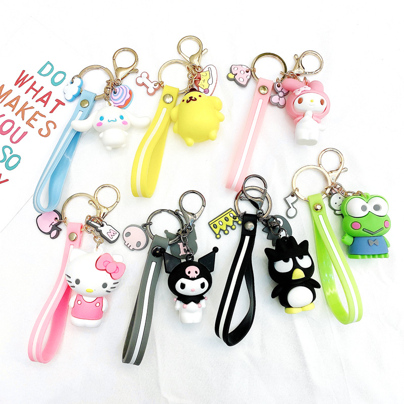 Cartoon Cute Hello Kitty Doll Keychains Accessories Keychain Csutom Manufacturer Pendant Car New Keyring
