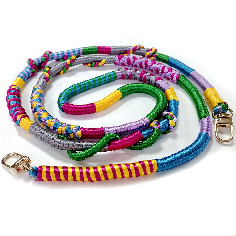 Handmade mobile phone straps thick knitting smartphone cou lanyard macrame crossbody paracord shoulder braided phone charm strap