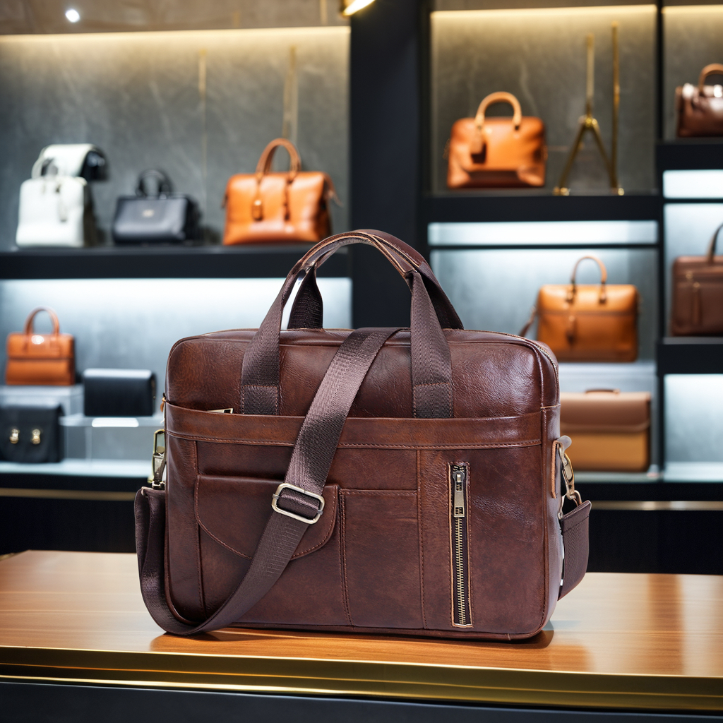 Wholesale Fashion Men'S Handbags Business Bags And Genuine Leather Briefcases For Lawyers