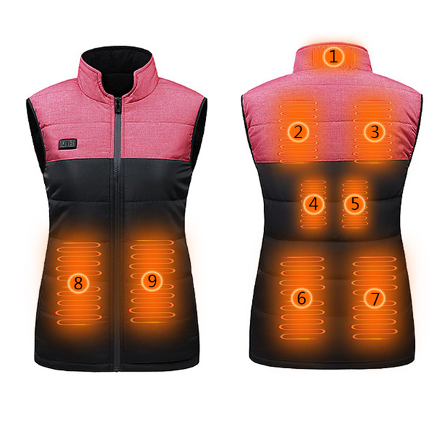 Sidiou Group Fashion Double Switch Heated Vest Men Women Intelligent Electric Heating Thermal Warm Clothes Winter Heating Vest