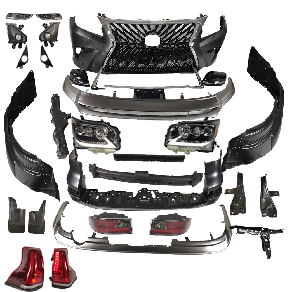 Body parts body kits 10-19 GX400 GX460 modified 2020 front face grille upgrade TRD front rear bumper body kits For Lexus