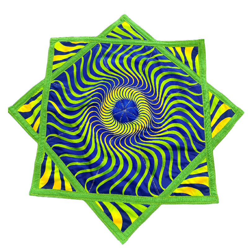Dapo Star Spinning Cloth Dance Customized Handkerchief Stretched Spandex Fabric Flyper For Juggling Dance