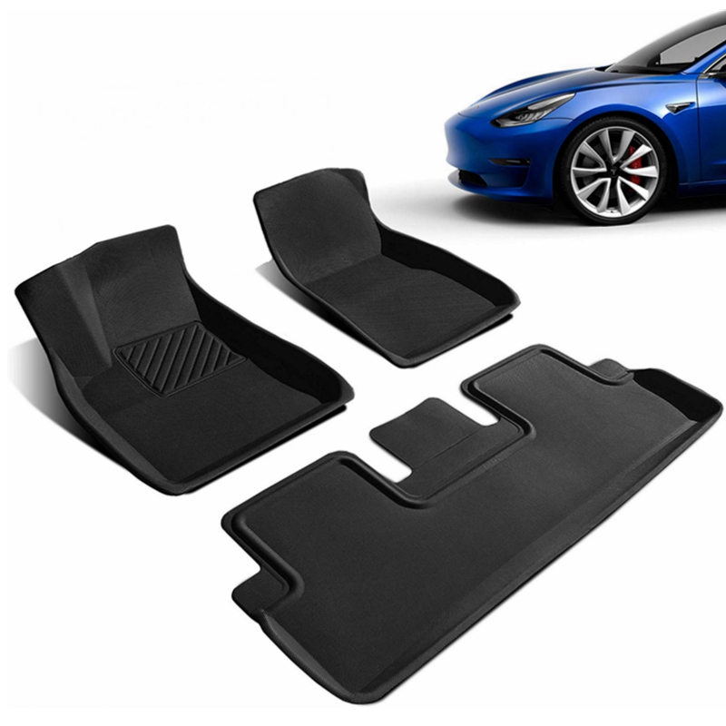 Противоскользящий водонепроницаемый ТПЭ Ковер 3d роскошный tesla модель 3 автомобильные коврики