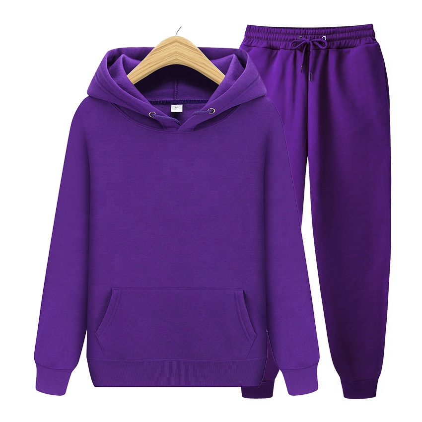 54Custom logo in stock low MOQ 100% polyester men two piece set custom jogging suits with logo