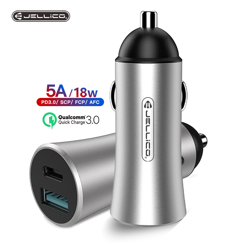 Автомобильное зарядное устройство USB, быстрая зарядка QC3.0Mobile PD, зарядное устройство с 2 портами USB, быстрое автомобильное зарядное устройство