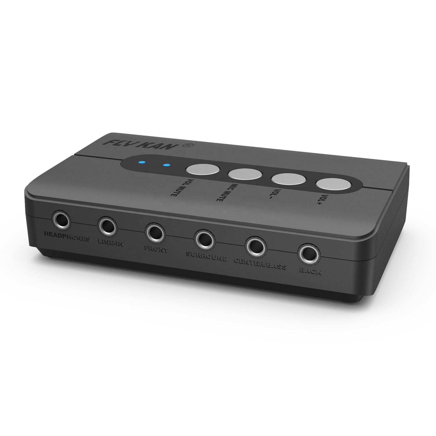 7.1ch USB External Sound Card- Flykan USB Stereo Audio Card with Fiber IN/OUT,Virtual 3D Stereo Audio Adapter U2AUDIO7-1