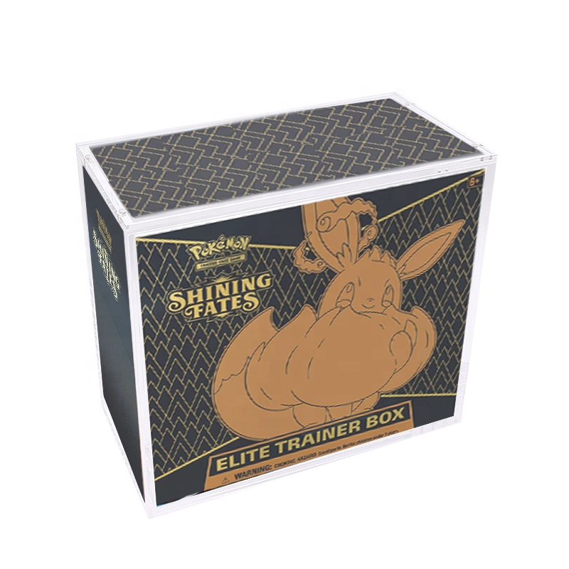Clear Acrylic Pokemon ETB Box Booster Box Magnetic Pokemon Elite Trainer Box Case