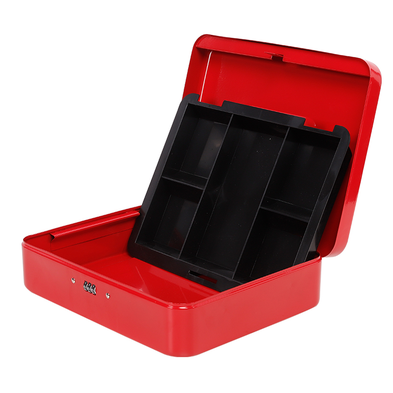 supermarket coin saving box metal cash box with lock money cash box with combination lock