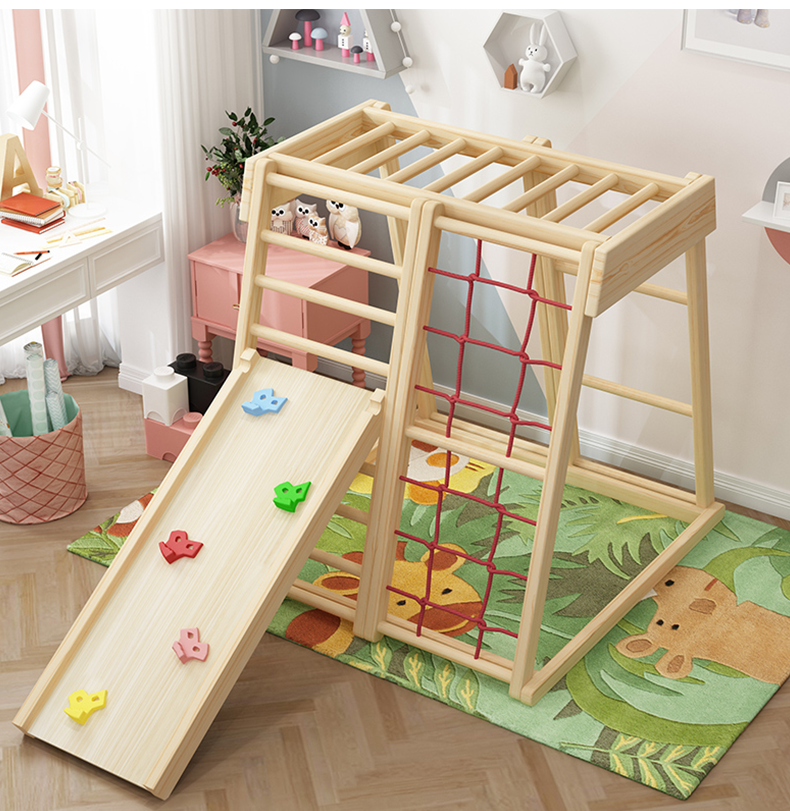 wood climb frame for child kids climbing frame educational toys outdoor playground wooden climbing frame swing